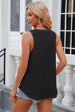 Eyelet Scoop Neck Wide Strap Tank - Trendsi - Flyclothing LLC