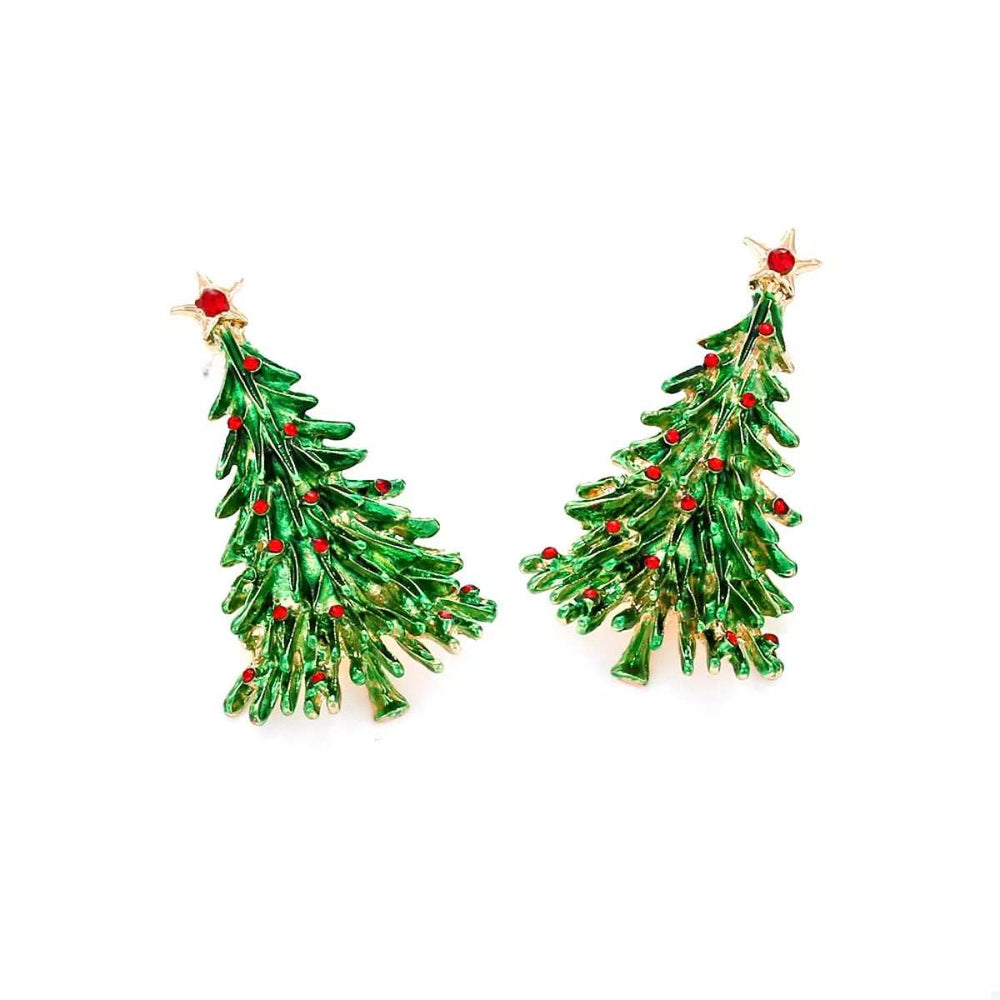 Christmas Tree Drop Earrings - Trendsi - Flyclothing LLC