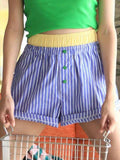 Striped Elastic Waist Shorts - Trendsi - Flyclothing LLC
