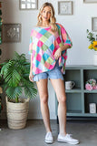 HOPELY Color Block Waffle Oversized T-Shirt - Trendsi - Flyclothing LLC