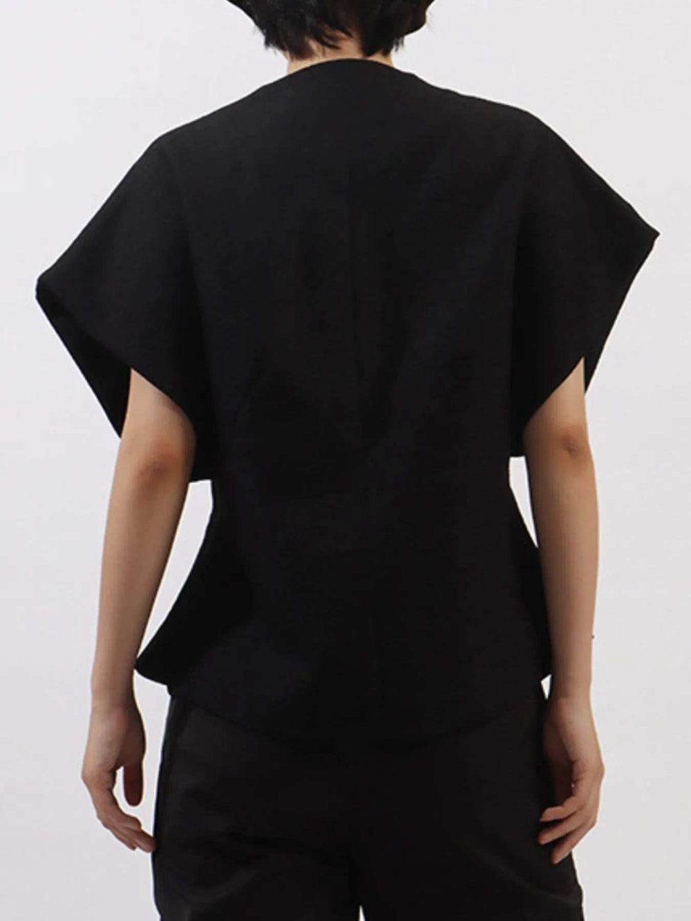 Plus Size Rhinestone Relaxed Fit Vest Coat - Trendsi - Flyclothing LLC