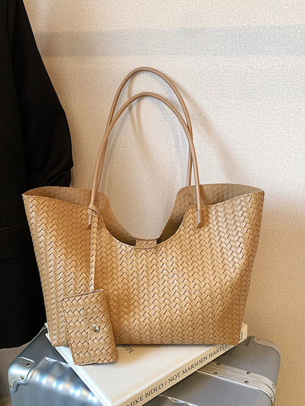 Woven Texture Large Capacity Tote Bag - Trendsi - Flyclothing LLC