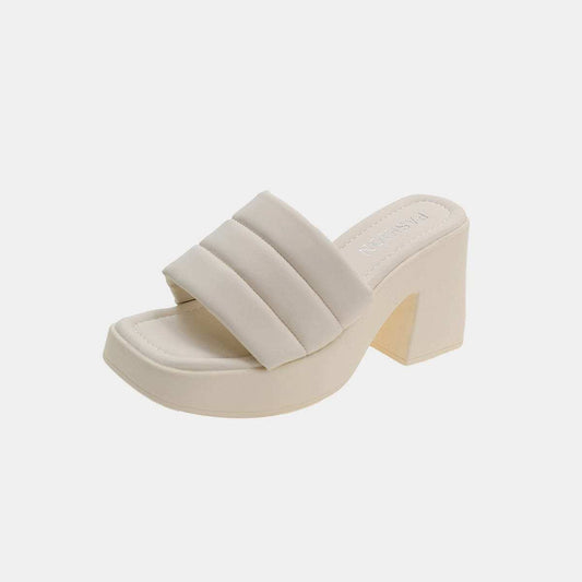 Open Toe Block Heel Sandals - Trendsi - Flyclothing LLC