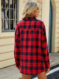 Plaid Button Up Long Sleeve Shirt - Trendsi - Flyclothing LLC