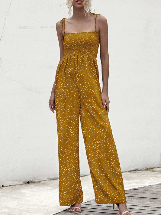 Square Neck Spaghetti Strap Jumpsuit - Trendsi - Flyclothing LLC