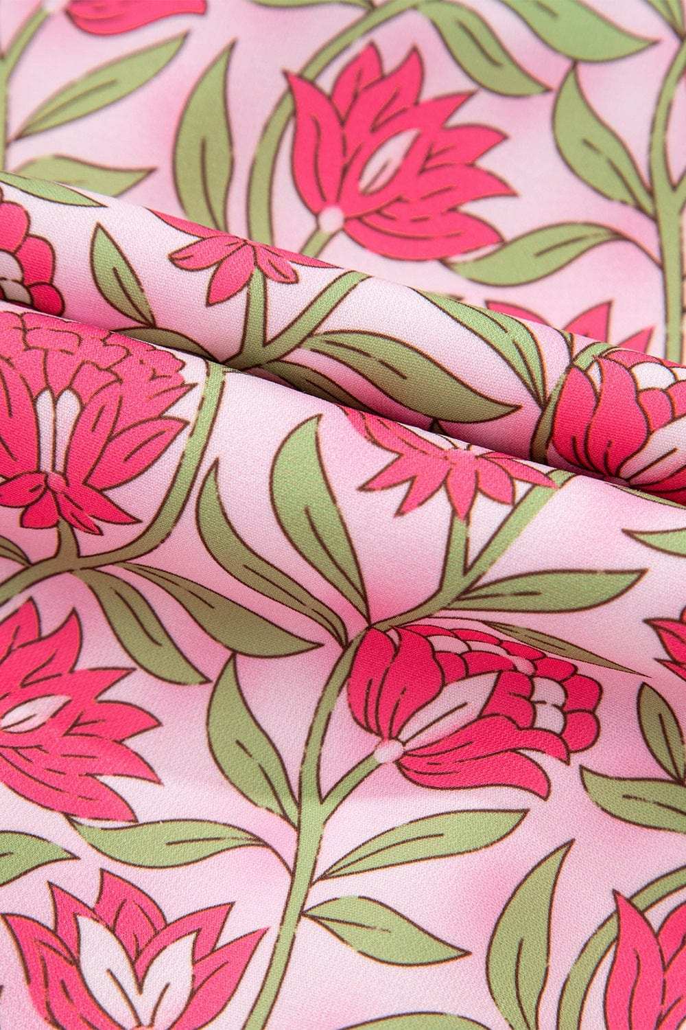 Floral Print Cropped Tank and Mini Skirt Set - Trendsi - Flyclothing LLC