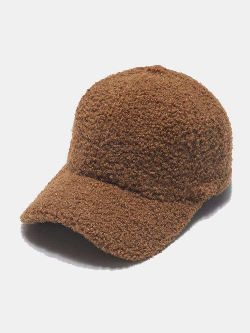 Sherpa Solid Color Baseball Cap - Trendsi - Flyclothing LLC