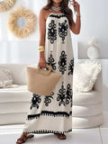 Printed Spaghetti Strap Sleeveless Maxi Dress - Trendsi - Flyclothing LLC