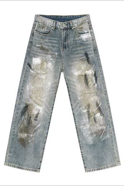 Baggy Jeans with Pockets - Trendsi - Flyclothing LLC