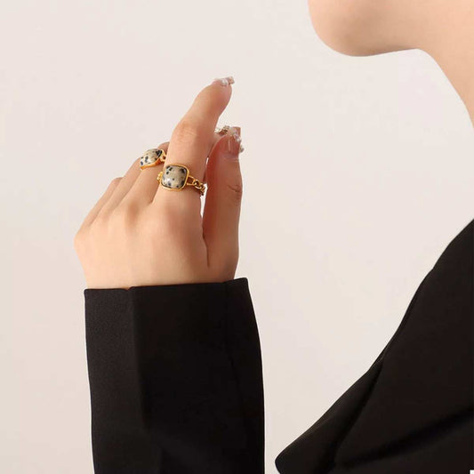 Tiger's Eye 18K Gold-Plated Ring - Trendsi - Flyclothing LLC