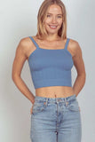 VERY J Cable Knit Seamless Cropped Cami - Trendsi - Flyclothing LLC