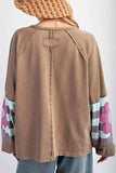Plus Size Flower Round Neck Long Sleeve Blouse - Trendsi - Flyclothing LLC