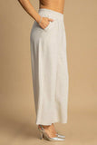 Umgee Full Size High Waisted Embellished Linen Pants Plus Size - Trendsi - Flyclothing LLC