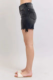 Judy Blue Full Size Long Cut Off 2 Button Dad Denim Shorts Plus Size - Trendsi - Flyclothing LLC