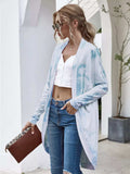 Tie-Dye Oversized Open Front Cardigan - Trendsi - Flyclothing LLC