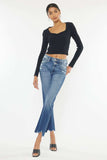Kancan High Rise Wide Waistband Slim Straight Jeans - Trendsi - Flyclothing LLC