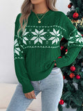 Christmas Snowflake Cable Knit Sweater - Trendsi - Flyclothing LLC