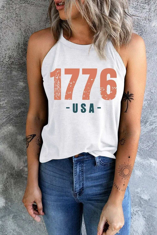 1776 USA Round Neck Tank - Trendsi - Flyclothing LLC