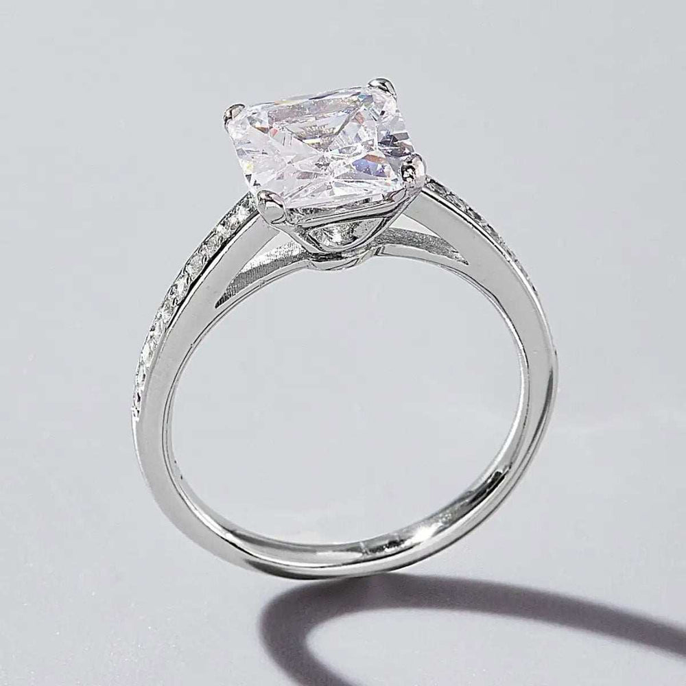 925 Sterling Silver Zircon Ring - Trendsi - Flyclothing LLC
