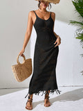 Openwork Scoop Neck Cover-Up Dress - Trendsi - Flyclothing LLC