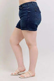 Judy Blue Full Size High Waist Back Flap Pocket Denim Shorts Plus Size - Trendsi - Flyclothing LLC