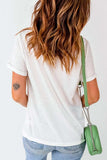 Letter Graphic Round Neck Short Sleeve T-Shirt - Trendsi - Flyclothing LLC