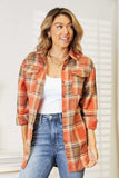 Mandy Plaid Dropped Shoulder Shirt - Trendsi - Flyclothing LLC