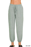 Zenana Soft Melange Hacci Jogger - Trendsi - Flyclothing LLC