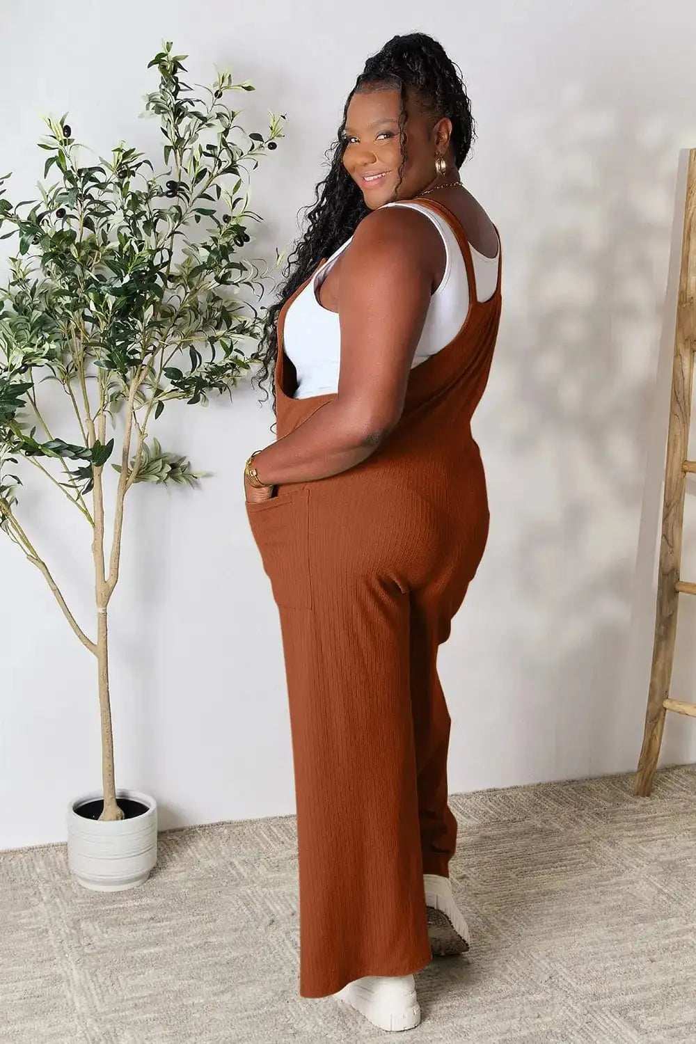 Double Take Full Size Wide Strap Overall with Pockets - Trendsi - Flyclothing LLC