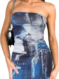 Tie-dye Bodycon Mini Dress - Trendsi - Flyclothing LLC