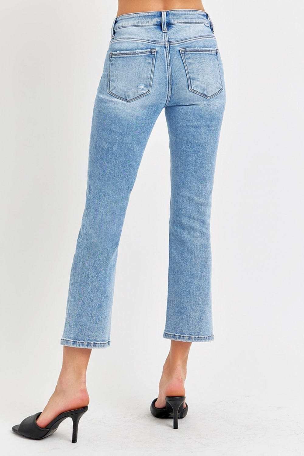 RISEN Full Size Low Rise Crop Slim Straight Jeans - Trendsi - Flyclothing LLC