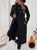 One Button Wool Blend Overcoat - Trendsi - Flyclothing LLC
