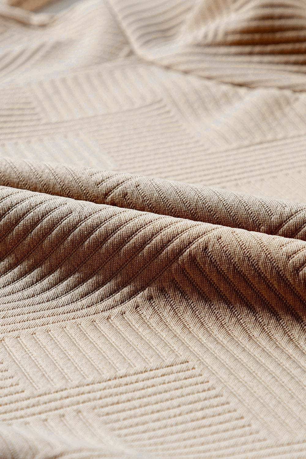 Textured Turtleneck Long Sleeve Sweatshirt - Trendsi - Flyclothing LLC