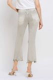 Lovervet Distressed Raw Hem Cropped Flare Jeans - Trendsi - Flyclothing LLC