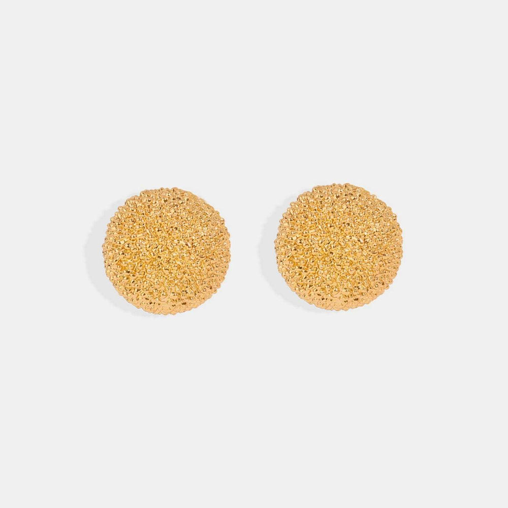 Gold-Plated Geometric Stud Earrings - Trendsi - Flyclothing LLC
