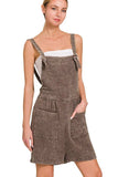 Zenana Woven Double Gauze Acid Washed Romper - Trendsi - Flyclothing LLC