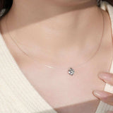 1 Carat Moissanite 925 Sterling Silver Necklace - Trendsi - Flyclothing LLC