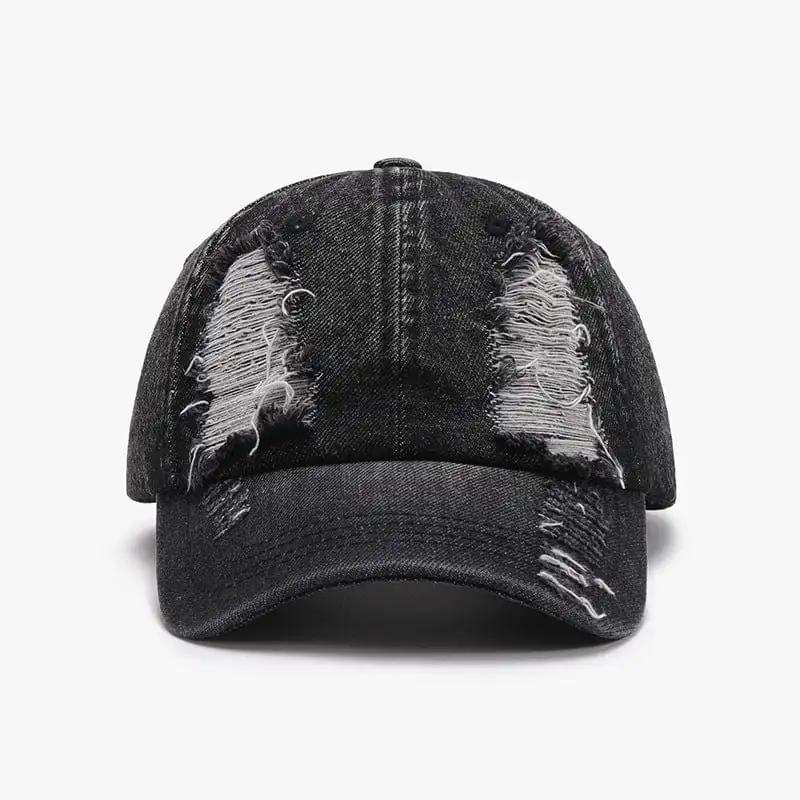 Distressed Cotton Baseball Cap - Trendsi - Flyclothing LLC