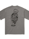 Men's Plus Size Tiger Round Neck Short Sleeve T-Shirt - Trendsi - Flyclothing LLC