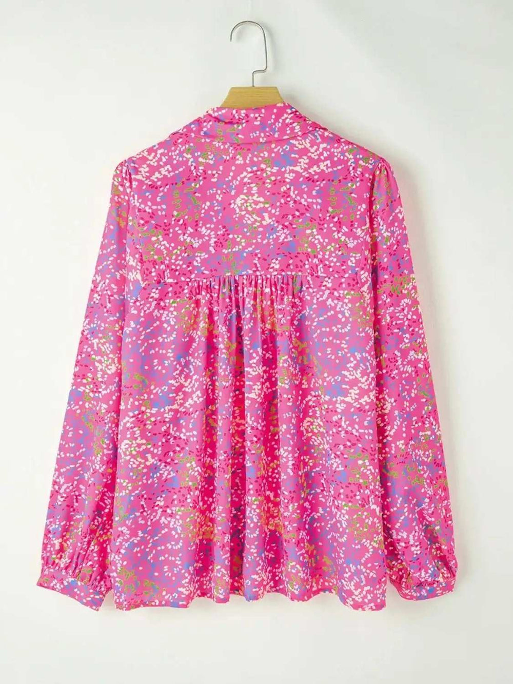 Printed Long Sleeve Blouse - Trendsi - Flyclothing LLC