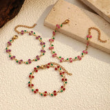 18K Gold-Plated Cherry Charm Bracelet - Trendsi - Flyclothing LLC