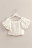 HYFVE Puff Sleeve Sweetheart Neck Top - Trendsi - Flyclothing LLC