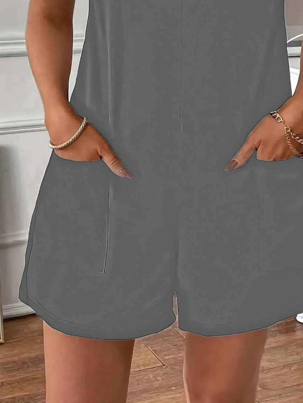 Full Size Scoop Neck Spaghetti Strap Overalls Plus Size - Trendsi - Flyclothing LLC