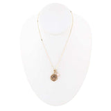 Cancer - Zodiac Pink Opal Golden Charm Necklace - Barse Jewelry - Flyclothing LLC