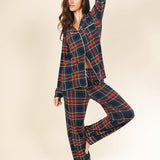 The Cappuccino | Holiday Tartan Plaid SleepDeep™ Women’s Long Sleeve Pajama Set - Shinesty - Flyclothing LLC
