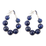 Carly Blue Lapis Complete Loop Sterling Silver Post Earrings - Barse Jewelry - Flyclothing LLC
