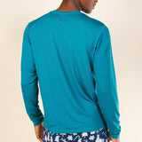 The Caspian Sea | Teal Blue Super Stupid-Soft™ Men’s Long Sleeve Pajama Shirt - Shinesty - Flyclothing LLC