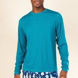 The Caspian Sea | Teal Blue Super Stupid-Soft™ Men’s Long Sleeve Pajama Shirt - Shinesty - Flyclothing LLC