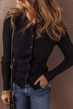 Button Up Collared Neck Cardigan - Trendsi - Flyclothing LLC