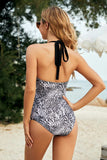 Printed Halter Neck One-Piece Swimwear - Trendsi - Flyclothing LLC